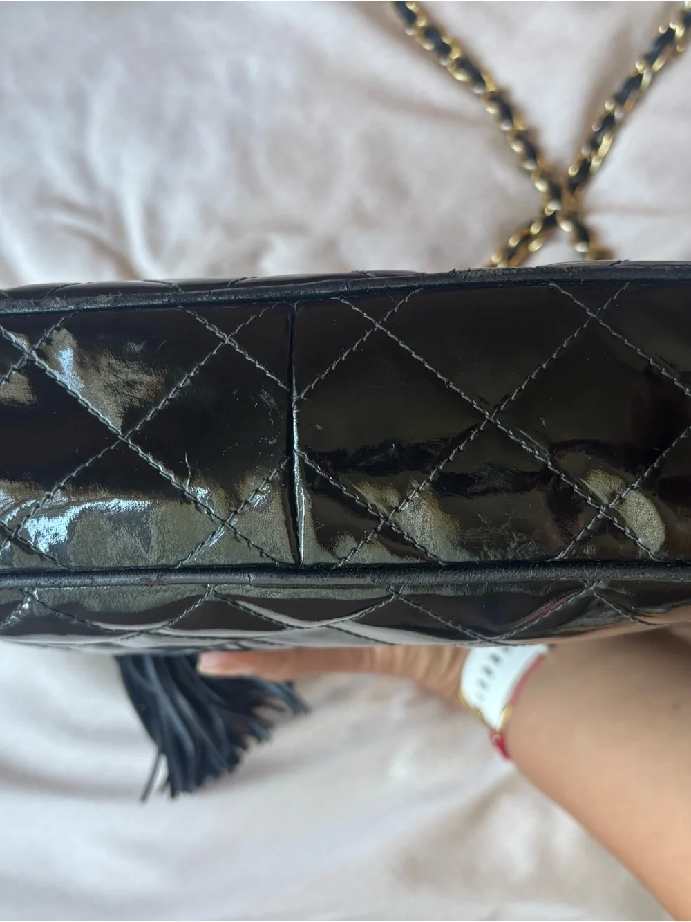 CHANEL black quilted